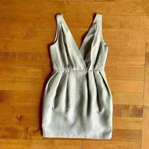 H&M | Silver  mini tulip dress size 4